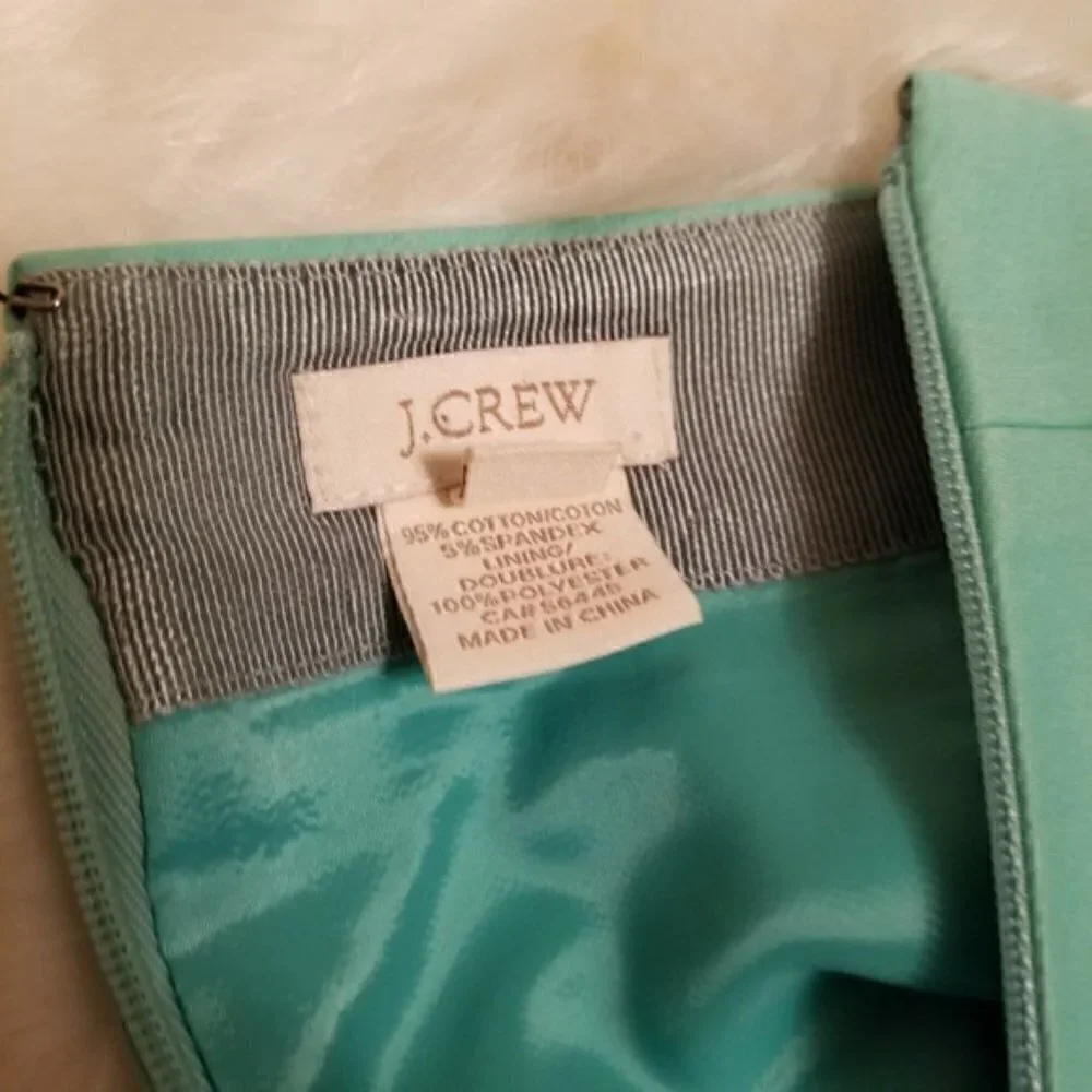 J Crew mint green mini skirt (2) EUC